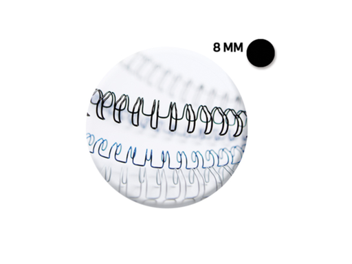 [TIM-53261] Bindrug Fellowes metaal 8mm zwart (100)