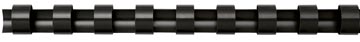 [TIM-5330702] Bindrug Fellowes plastic 8mm zwart (25)