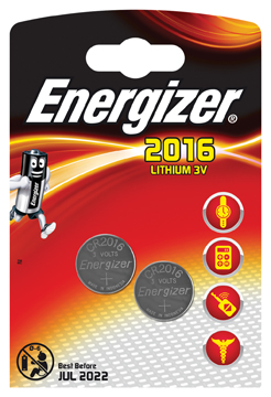 [TIM-5352483] Knoopcelbatterij Energizer Lithium CR2016 3V (2)
