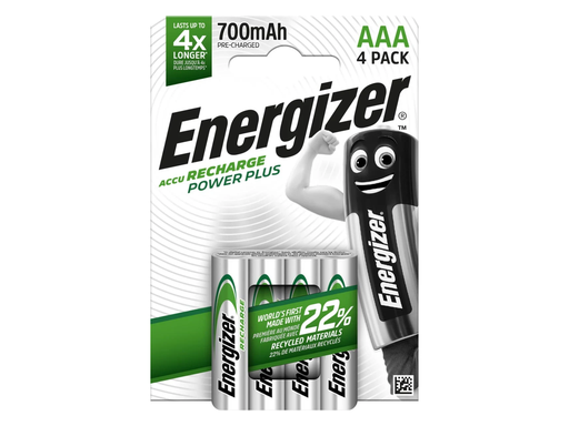 [TIM-5354170] Batterij Energizer Power Plus oplaadbaar AAA 700mAh (4)