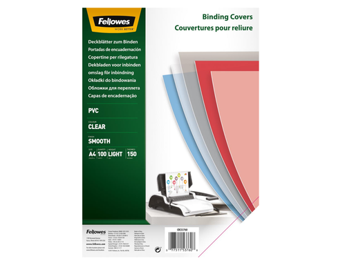 [TIM-5376001] Schutblad Fellowes PVC A4 150 micron transparant (100)(CRC53760)