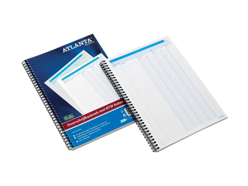 [TIM-5414012] Kasboek Atlanta BTW A4 2-voud 4 kolommen BTW nederlands