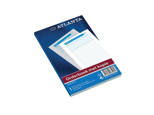 [TIM-5419010] Orderboek Atlanta 18,5x11cm 2-voud gelijnd