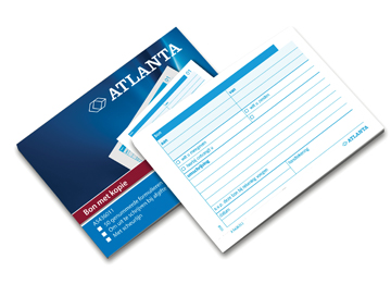 [TIM-5436011] Bonboekje Atlanta nederlandstalig genummerd 1-50 10,5x14,8cm A6 2-voud 1vel carbon 50bl