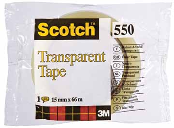 [TIM-5501566] Plakband Scotch 550 15mmx66m voor grote afroller