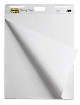 [TIM-559M] Papierblok voor flipchart Post-It Meeting Chart 63,5x77,5cm blanco 30vel (2)