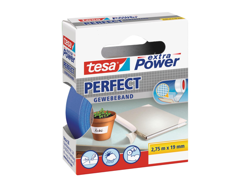 [TIM-56341B] Textieltape Tesa 19mmx2,75m blauw