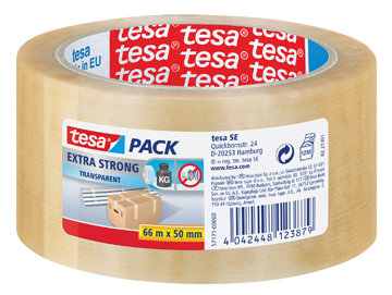 [TIM-57171] Verpakkingstape Tesa PVC Extra Strong 50mmx66m transparant