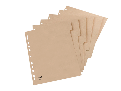 [TIM-578540] Tabbladen Elba Touareg karton A4 280g 5 tabs 11-gaats natuur