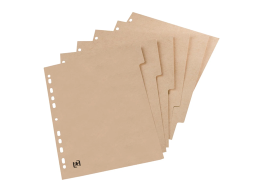 [TIM-578640] Tabbladen Elba Touareg karton A4 280g 6 tabs 11-gaats natuur