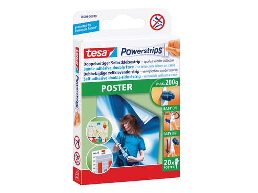 [TIM-58003] Kleefstrips Tesa Powerstrips 200gr (20)