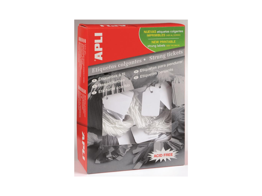[TIM-580386] Draadetiketten Apli 13x34mm wit (1000)