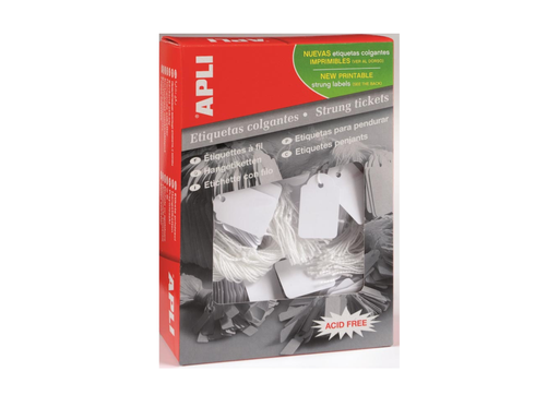 [TIM-580395] Draadetiketten Apli 45x65mm wit (400)