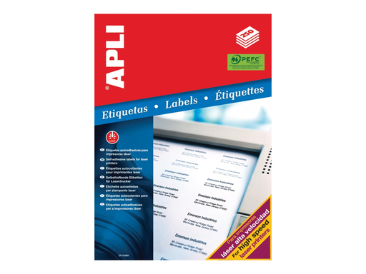 [TIM-580882] Etiketten Apli laser 01 etik/bl 210x297mm wit (250)