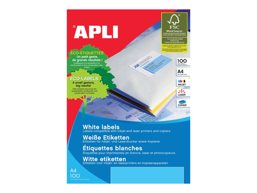 [TIM-582415] Etiketten Apli 18 etik/bl 63,5x46,6mm (100)