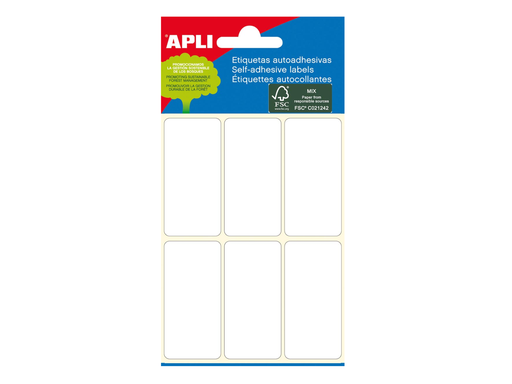 [TIM-582654] Etiketten Apli 26x54mm wit (36)
