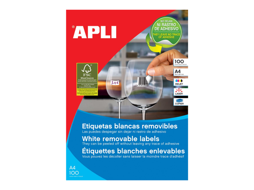[TIM-583056] Etiketten Apli afneembaar 24 etik/bl 64,6x33,8mm (100)
