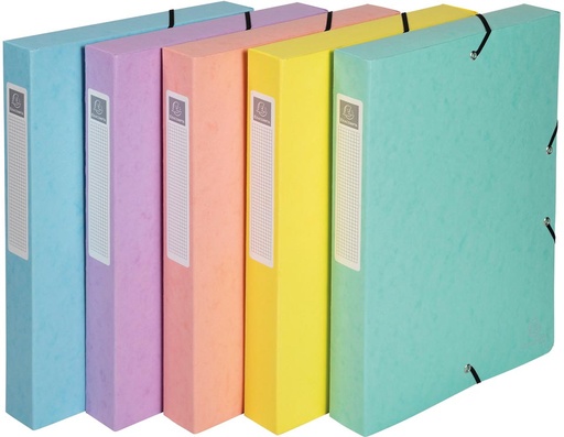 [TIM-59560E] Elastobox Exacompta Aquarel karton A4 maxi rug 40mm assorti