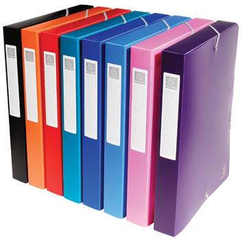 [TIM-5970E] Elastobox Exacompta PP A4 rug 40mm assorti