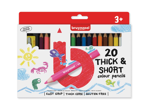 [TIM-6112020] Kleurpotlood Bruynzeel Kids Thick&Short assorti (20)