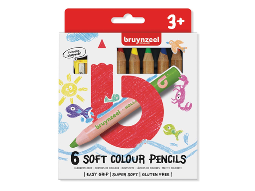 [TIM-6119006] Kleurpotlood Bruynzeel Soft assorti (6)