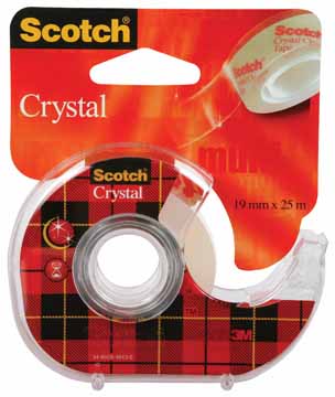 [TIM-6-1925D] Plakbandafroller Scotch Crystal 19mmx25m inclusief rol