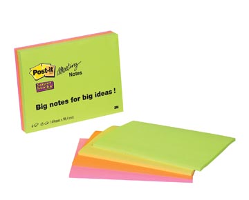 [TIM-64454SS] Memoblok Post-It Super Sticky Meeting Notes 98,4x149mm assorti (4)