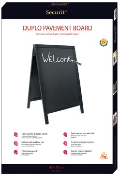 [TIM-6492975] Stoepbord Securit Sandwich 70x125cm zwart