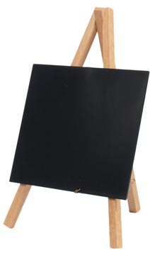 [TIM-6495440] Tafelkrijtbord Securit teak mini driepoot 24x15cm