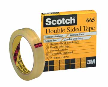 [TIM-6651933] Plakband Scotch dubbelzijdig 19mmx33m voor kleine afroller