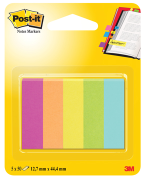 [OUT-6705CA] Markeerstroken Post-It Capetown 12,7x44,4mm assorti (5)