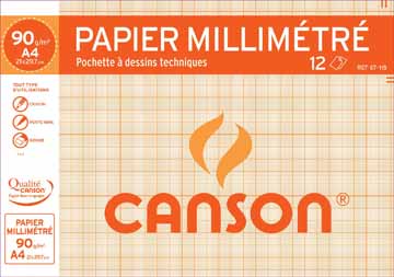 [TIM-67115] Millimeterpapier Canson A4 90gr 12vel