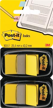 [TIM-6802YEL] Index Post-It Standaard 25,4x43,2mm geel blister (2)