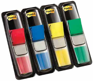 [TIM-683-4] Index Post-It Smal 12x43mm rood, blauw, geel, groen