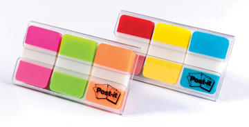 [TIM-686-PGO] Index Post-It Strong 25,4x38mm transparant roze, lichtgroen en oranje (3)