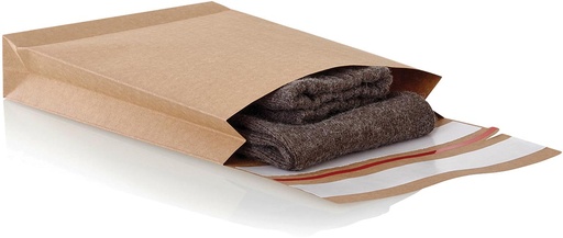[TIM-69113] Zakomslag met balg 250x350x50+96mm bruin Z/V + strip (250)