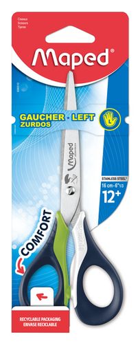 [TIM-696510] Schaar Maped Sensoft scherpe punt voor linkshandigen 16cm assorti