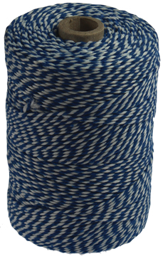 [TIM-72008B] Katoentouw 200gr - 200m blauw/wit