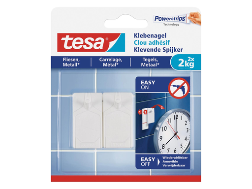 [TIM-777620] Kleefspijker Tesa zelfklevend op tegels en metaal draagvermogen 2kg blister (2)
