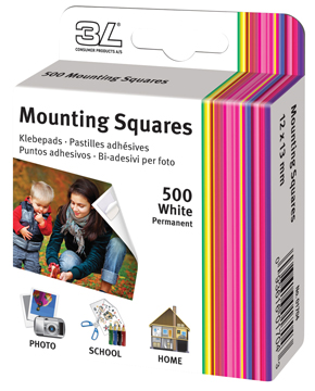 [TIM-80110] Fotokleefstrips 3L tweezijdig zelfklevend permanent 12x13mm (500)