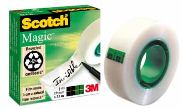 [TIM-810-33] Plakband Scotch Magic Tape 19mm x 33m voor kleine afroller