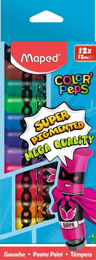 [TIM-810510] Plakkaatverf Maped Color'Peps ophangdoos 12x12ml assorti (12)