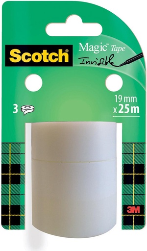 [TIM-81925R3] Plakband Scotch Magic Tape 19mmx25m (3)