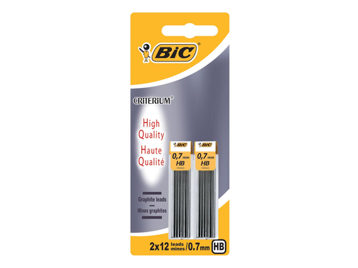 [TIM-827076] Potloodstift Bic Criterium HB 0,7mm (2x12)