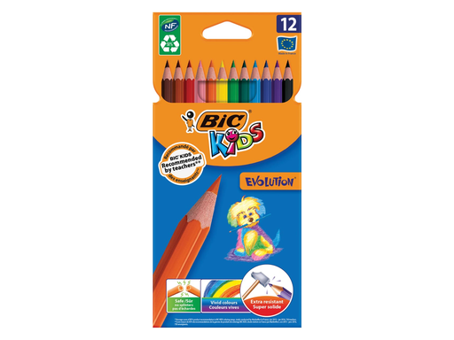 [TIM-829029] Kleurpotlood Bic Kids Ecolutions Evolution assorti (12)