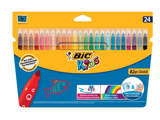 [TIM-841800] Viltstift Bic kids couleur medium assorti (24)