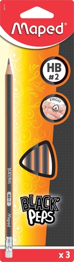 [TIM-851711] Potlood Maped Black'Peps HB met gom (3)