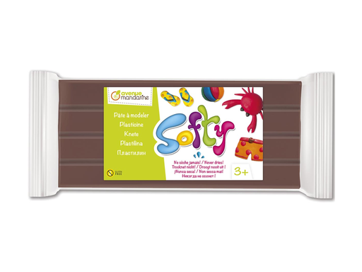 [TIM-8705008] Boetseerklei Darwi softy 500gr bruin