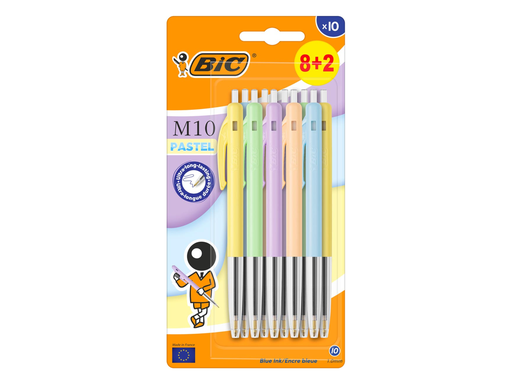 [TIM-893583] Balpen Bic M10 Clic Colors 8+2 gratis