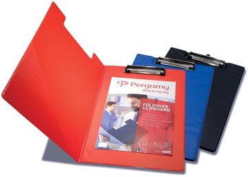 [OUT-900004] Klemplaat Pergamy met overslag PVC A4 zwart